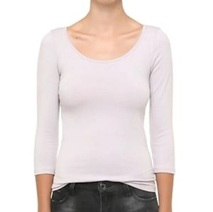 Nordstrom Frenchi Junior's Scoop Neck Lilac Tee Small